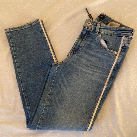 Massimo Dutti Mid Rise Slim Cropped Jeans Size 4 - Picture 1 of 9
